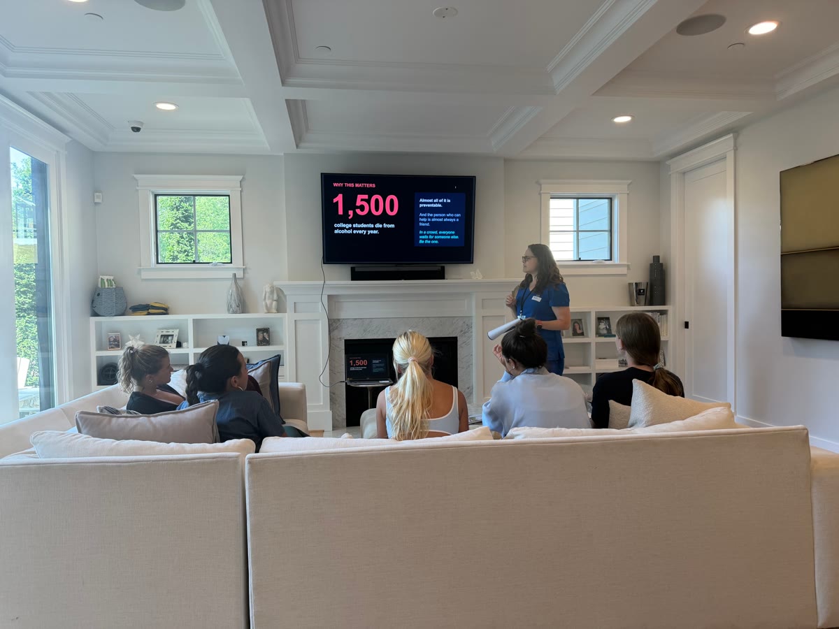 A Campus Ready class for older teens in a living room